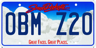 SD license plate 0BMZ20