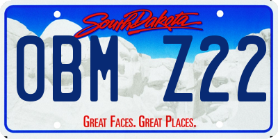 SD license plate 0BMZ22