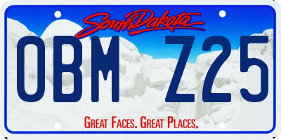 SD license plate 0BMZ25