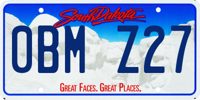 SD license plate 0BMZ27