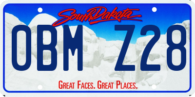 SD license plate 0BMZ28