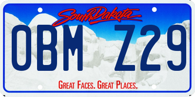 SD license plate 0BMZ29