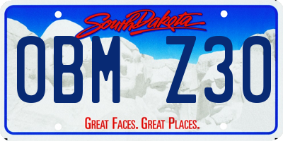 SD license plate 0BMZ30