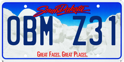 SD license plate 0BMZ31