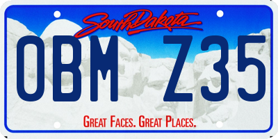 SD license plate 0BMZ35
