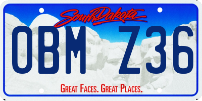 SD license plate 0BMZ36