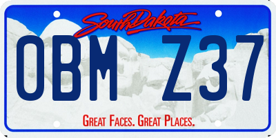 SD license plate 0BMZ37