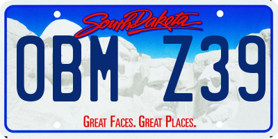SD license plate 0BMZ39