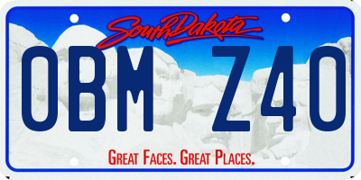 SD license plate 0BMZ40