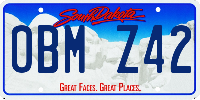 SD license plate 0BMZ42