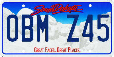 SD license plate 0BMZ45