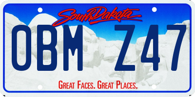 SD license plate 0BMZ47