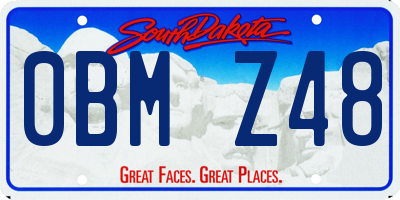 SD license plate 0BMZ48