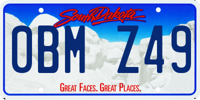 SD license plate 0BMZ49