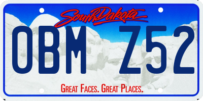 SD license plate 0BMZ52
