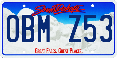 SD license plate 0BMZ53