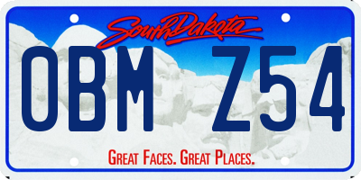 SD license plate 0BMZ54