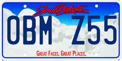 SD license plate 0BMZ55