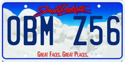 SD license plate 0BMZ56
