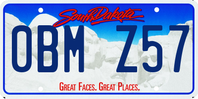 SD license plate 0BMZ57
