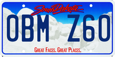 SD license plate 0BMZ60