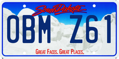 SD license plate 0BMZ61