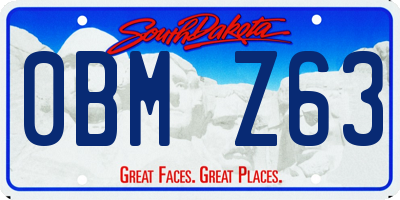SD license plate 0BMZ63