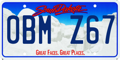 SD license plate 0BMZ67