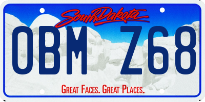 SD license plate 0BMZ68