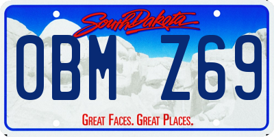 SD license plate 0BMZ69