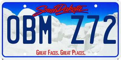 SD license plate 0BMZ72