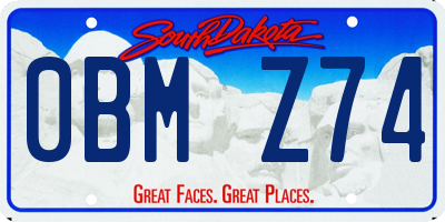 SD license plate 0BMZ74