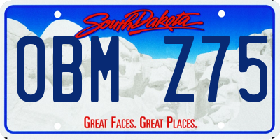 SD license plate 0BMZ75