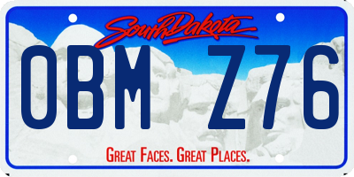 SD license plate 0BMZ76