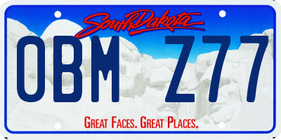 SD license plate 0BMZ77
