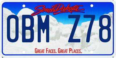 SD license plate 0BMZ78
