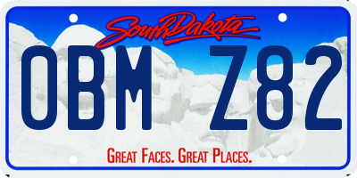 SD license plate 0BMZ82