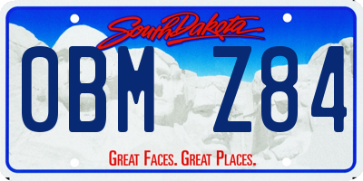 SD license plate 0BMZ84