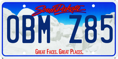 SD license plate 0BMZ85