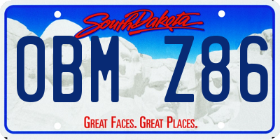 SD license plate 0BMZ86