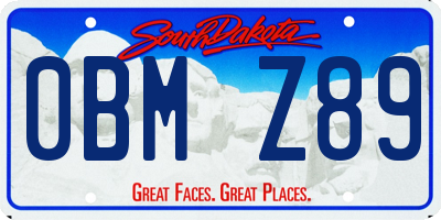 SD license plate 0BMZ89