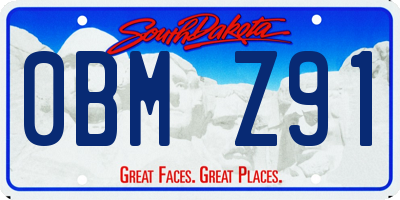 SD license plate 0BMZ91