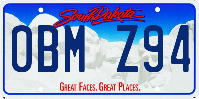 SD license plate 0BMZ94