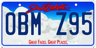 SD license plate 0BMZ95