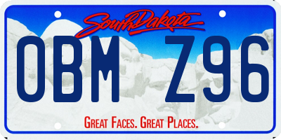 SD license plate 0BMZ96