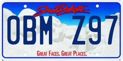 SD license plate 0BMZ97