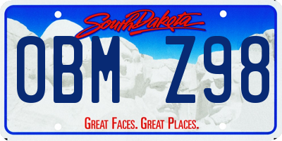 SD license plate 0BMZ98