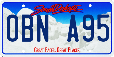 SD license plate 0BNA95