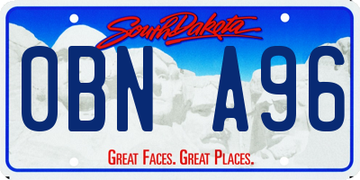 SD license plate 0BNA96