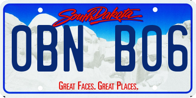SD license plate 0BNB06